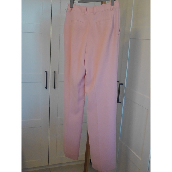 New With flaw: Lafayette 148 Gates Straight Leg Pants In Pink Size 0 - Picture 3 of 10